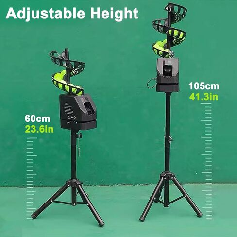 Automatic Tennis Ball Launcher with Remote Control, Adjustable Height & Angle, Perfect for Training & Practice, Portable Tennis Serving Machine for All Skill Levels in Saudi Arabia
