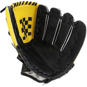 1pc Baseball Glove for Softball Pu Protective Glove Yellow Black Lightweight Design for Beginners and Competitions for Youth and Adult Use in Saudi Arabia