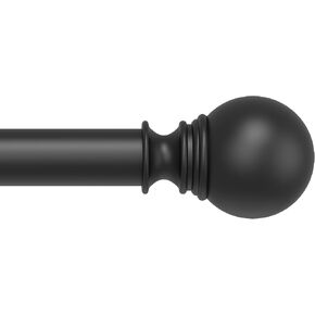Matte Black Curtain Rod for Windows 48-84 inch Adjustable 1 inch Diameter Decorative Matte Black Curtain Rods with Brackets in Saudi Arabia