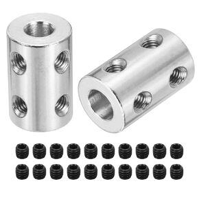 Meccanixity اقتران المسمار الصارم 4 مم إلى 4 مم موصل مقرنة عمود L22mm x D14mm موصل مفصل الصلب مجموعة من الطابعات ثلاثية الأبعاد DIY مع 20 مسامير ، والفضة ، 5pack in Kuwait