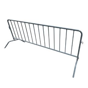 Sandbaggy Metal 8.5 ft Crowd Control Barricades - Interlocking Barriers - Removable Bridge Feet - Portable Temporary Fence, Rust Resistant Steel (4, 8.5 ft x 40 in (W x H)) in Kuwait