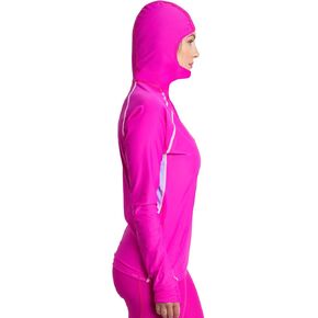 Tuga Women's Snorkel Hooded Rashguard, UPF 50+ Swim Shirt, USA Made in Saudi Arabia