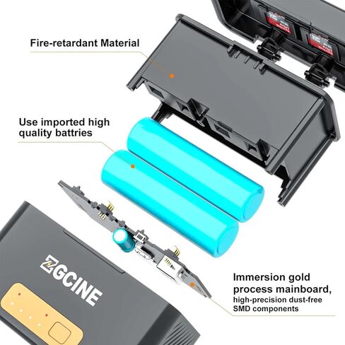 ZGCINE NP-BX1 Battery (2-Pack) with Rapid Dual Charger Case Build-in Battery for Sony ZV-1, Cyber-Shot DSC-RX100, DSC-RX100 II/III/M4/M5/M6/M7/IV/V/VI/VII/VA, DSC-RX100M II, HDR-CX405, Model: PS-BX-1 in Kuwait
