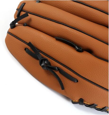Outdoor Sports Solid Color Baseball Gloves Softball Practice Equipment Right Hand Suitable for Adult Men and Women Training, can be Used in stadiums and stadiums, Brown 10.5/11.5/12.5 inches in Saudi Arabia