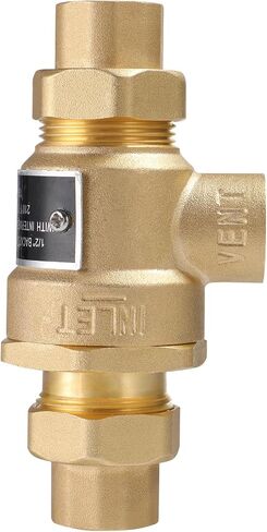 1/2" 9D-M3 Brass Backflow Preventer, 1/2 Inch Dual Check Valve with Intermediate Atmospheric Vent, 1/2 Backflow Preventer Valve 190T012, Replacement for Watts in Kuwait