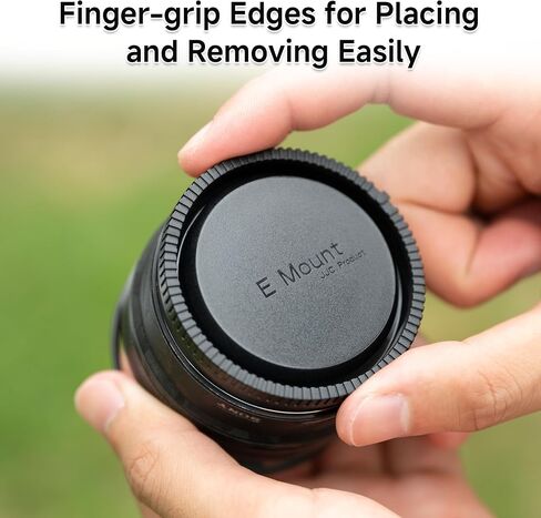 JJC E-Mount Body & Rear Lens Cap Cover for Sony, Replaces ALC-B1EM, 2-Pack | Compatible with Sony A1 II A7C II A7R VI V IV A7 V IV III A7S III A9III A6600 A6500 A6400 A6300 A6100 ZV-1 ZV-E10 in Saudi Arabia