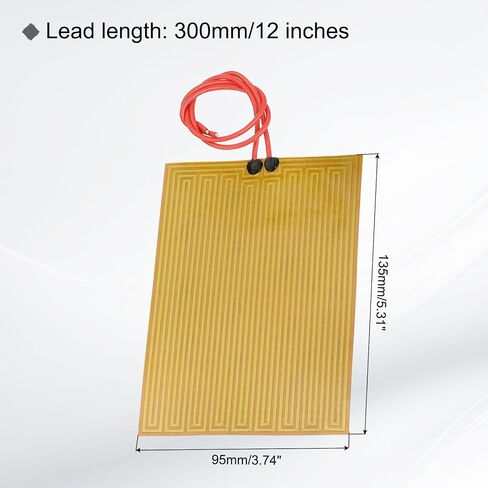 MECCANIXITY 2pcs Heater Film Heating Plate, 50W 24V Polyimide Heat Pad Adhesive PI Heater Elements Film 135mmx95mm Heater Strip for Constant Temperature in Saudi Arabia