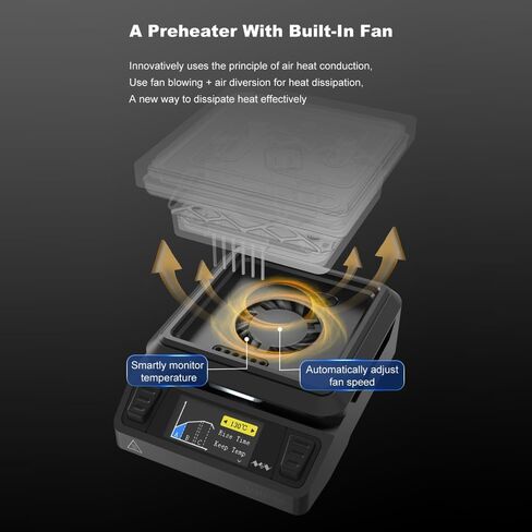 Constant Temperature Heating Platform,Constant Temperature Heating Platform 50 * 50mm Enlarged Heating Area Built-in Cooling Fan 160 * 80 LCD Display Segmented Heating Design with Firmware Upgrade in Saudi Arabia