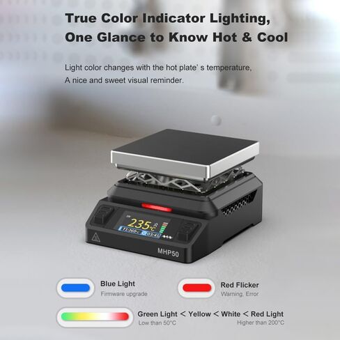 Constant Temperature Heating Platform,Constant Temperature Heating Platform 50 * 50mm Enlarged Heating Area Built-in Cooling Fan 160 * 80 LCD Display Segmented Heating Design with Firmware Upgrade in Saudi Arabia