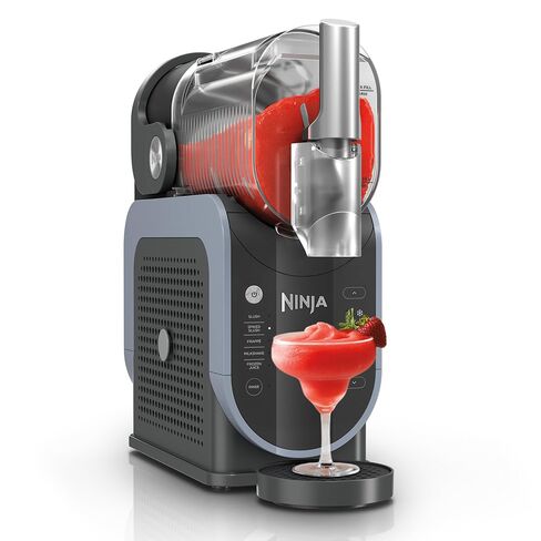 Ninja FS301 SLUSHi 88 oz. Frozen Drink & Slushie Machine (Renewed) Bundle with Deco Essentials Collapsable Water Bottle BPA Free 24oz Gray/Stainless and 1 YR CPS Enhanced Protection Pack in Saudi Arabia