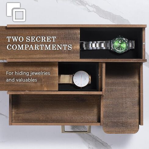 منظم كولونيا للرجال ، 3 طبقات عرض العطور مع درج ومقصورات مخفية ، حامل كولونيا خشبية أنيقة لتخزين خزانة الملابس ، هدية رائعة للرجال/الآباء ، الأسود in Kuwait