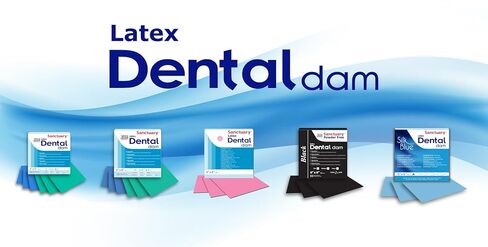 Sanctuary Dental Dam Latex, Powder-Free, Green Spearmint Scented, 6"x6" Pack of 36 Heavy Gauge 0.22mm (Product of Malaysia) in Saudi Arabia