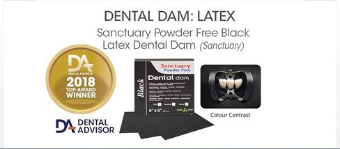 Sanctuary Dental Dam Latex, Powder-Free, Green Spearmint Scented, 6"x6" Pack of 36 Heavy Gauge 0.22mm (Product of Malaysia) in Saudi Arabia