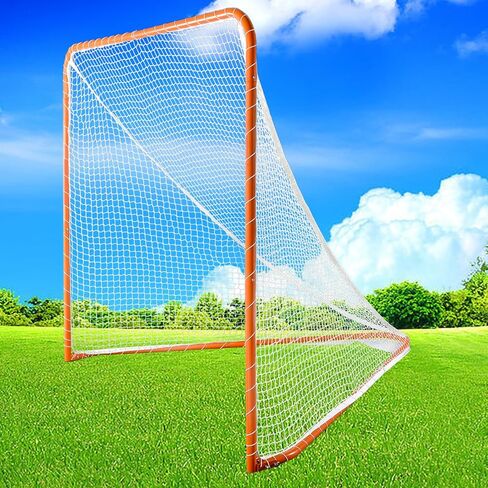 PGL 6x6ft تنظيم Lacrosse الهدف ، الهدف القابل للطي ، شبكة تدريب لاكروس ، هدف لاكروس المحمول ، إطار برتقالي مع شباك بيضاء ، قابلة للطي وقابلة للإزالة in Kuwait