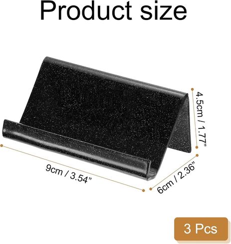 UXCELL 3PCS حامل بطاقة العمل للمكتب ، Acrylic bling اسم عمل البطاقة منظم بطاقة سطح المكتب معرض معرض للمكتب المنزل ، الأزرق in Saudi Arabia