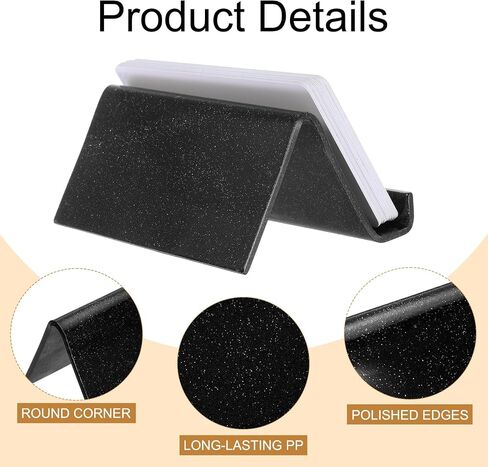 UXCELL 3PCS حامل بطاقة العمل للمكتب ، Acrylic bling اسم عمل البطاقة منظم بطاقة سطح المكتب معرض معرض للمكتب المنزل ، الأزرق in Saudi Arabia