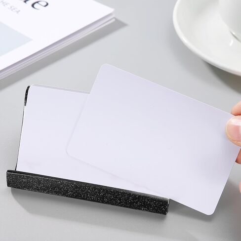 UXCELL 3PCS حامل بطاقة العمل للمكتب ، Acrylic bling اسم عمل البطاقة منظم بطاقة سطح المكتب معرض معرض للمكتب المنزل ، الأزرق in Saudi Arabia