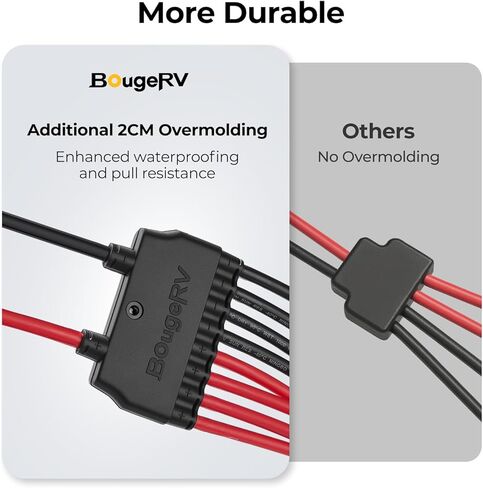 Bougerv Solar Parallel Monlectors لألواح شمسية 2 ، من 2 إلى 4 سنوات فرع 10AWG محول فاصل مجموعة أدوات سلك الكبلات ، مقاومة للماء (MFF/FMM) in Saudi Arabia
