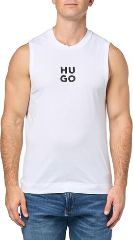 HUGO Men's Stacked Logo Beach Tank in Saudi Arabia