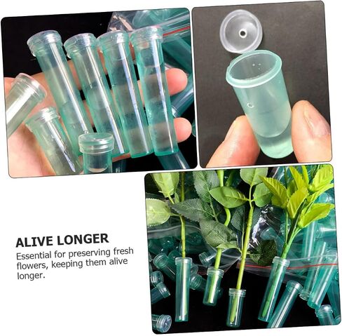 ARTIBETTER 2sets Floral Preservation Tubes Easy Install Culture Flower Tubes for Home Decor Sky- 50pcs*2 in Saudi Arabia