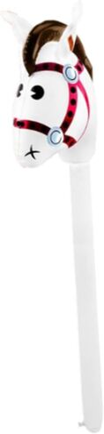 Hobby Horse Stick Toy Portable Creative Party Decoration for Horse Themed Party, White Head in Saudi Arabia