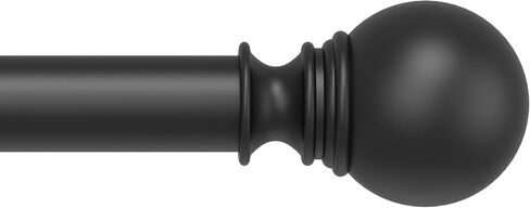 Matte Black Curtain Rod for Windows 48-84 inch Adjustable 1 inch Diameter Decorative Matte Black Curtain Rods with Brackets in Saudi Arabia