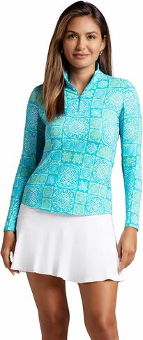 IBKUL ATHLEISURE ارتداء أشعة الشمس واقي UPF 50+ ICEFIL التبريد-طباعة الأكمام الطويلة. in Saudi Arabia