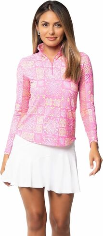 IBKUL ATHLEISURE ارتداء أشعة الشمس واقي UPF 50+ ICEFIL التبريد-طباعة الأكمام الطويلة. in Saudi Arabia