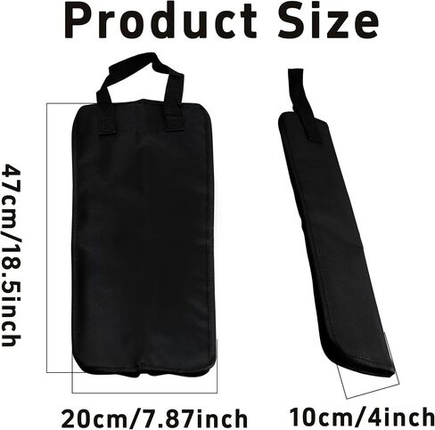 Blue Drumsticks Bag, Thickened Drum Stick Holder Portable Case with Hooks Inside for Percussion Sticks, Drum Mallet in Kuwait
