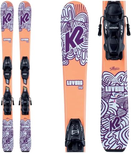 K2 Luv Bug Skis + FDT 7.0 Jr Bindings Girls - 2021-136 cm in Saudi Arabia