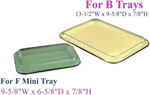 4/Pcs Clear Dental Procedure Set Up Flat Trays Cover Size B & F for Dental Procedure Tray (B) in Kuwait