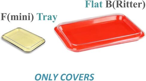 4/Pcs Clear Dental Procedure Set Up Flat Trays Cover Size B & F for Dental Procedure Tray (B) in Kuwait