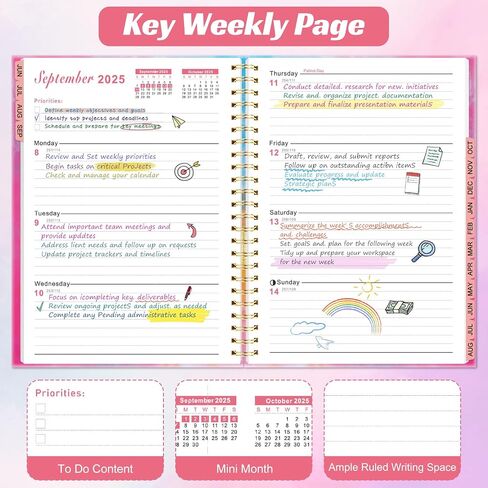 2025 Planner ، Weekly Weekly & Daily Planner Mar 2025-May 2026 ، 15 شهرًا ، مخطط الأجندة الأكاديمية Hardcover مع علامة تبويب شهرية ، صفحات ملاحظات ، جيوب خلفية ، للطالبة المعلمين ، 6.1 " * 8.3" in Kuwait