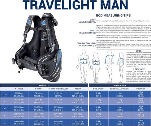 Cressi Travelight BC ، Blue ، X-Large in Saudi Arabia