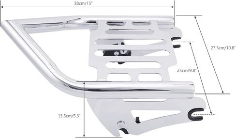 دراجة نارية Sissy Bar Argage Rack Kit لـ Harley Touring 2009-2024 Street Glide Road Road Glide Electra Glide ، مسند الظهر + كومبو رف الأمتعة الخلفي (أسود) in Kuwait