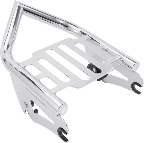 دراجة نارية Sissy Bar Argage Rack Kit لـ Harley Touring 2009-2024 Street Glide Road Road Glide Electra Glide ، مسند الظهر + كومبو رف الأمتعة الخلفي (أسود) in Kuwait