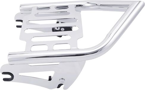 دراجة نارية Sissy Bar Argage Rack Kit لـ Harley Touring 2009-2024 Street Glide Road Road Glide Electra Glide ، مسند الظهر + كومبو رف الأمتعة الخلفي (أسود) in Kuwait