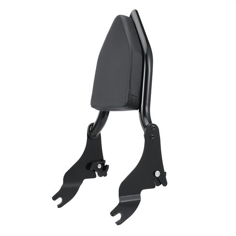 دراجة نارية Sissy Bar Argage Rack Kit لـ Harley Touring 2009-2024 Street Glide Road Road Glide Electra Glide ، مسند الظهر + كومبو رف الأمتعة الخلفي (أسود) in Kuwait