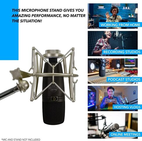 Seismic Audio - SA-MSM04 - Microphone Spider Shock Mount Mic Holder for Condenser Mics - Anti-Vibration in Saudi Arabia