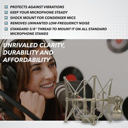 Seismic Audio - SA-MSM04 - Microphone Spider Shock Mount Mic Holder for Condenser Mics - Anti-Vibration in Saudi Arabia