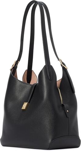 kate spade new york Deco Pebbled Leather Large Shoulder Bag, Parisian Navy in Kuwait