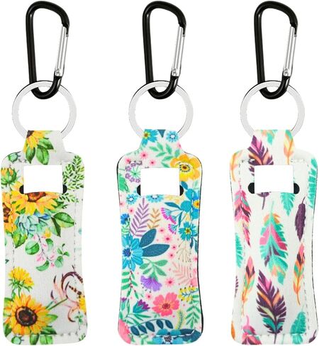 Chapstick Holder Keychain - Clep Lip Balm Case with Clip | تسامي قسط | هدية النيوبرين المصنوعة يدويًا للنساء in Kuwait