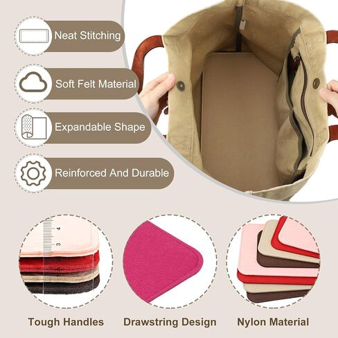 PATIKIL Felt Base Shaper 14x5 Inch, Bag Bottom Shaper Pad Purse Liner Board Insert Arc Corner for Handbags Tote Crossbody Bag Backpack, Brown in Saudi Arabia
