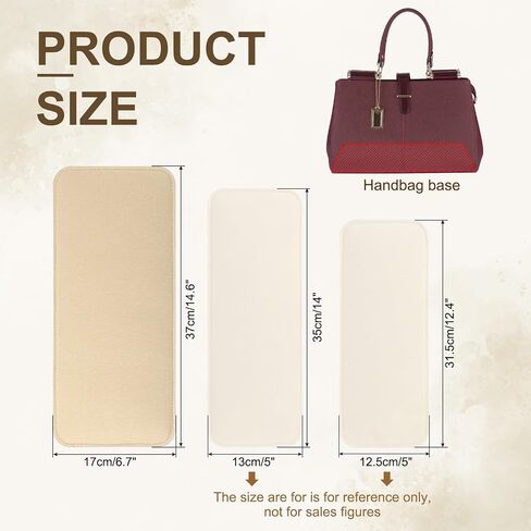 PATIKIL Felt Base Shaper 14x5 Inch, Bag Bottom Shaper Pad Purse Liner Board Insert Arc Corner for Handbags Tote Crossbody Bag Backpack, Brown in Saudi Arabia