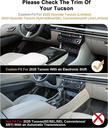 2025 Tucson Center Console Organizer - For 2025 Hyundai Tucson(Limited)/Tucson Hybrid(Blue/SEL Convenience/N Line/Limited) Center Console Storage Box - ONLY Fit 2025 Tucson With Electronic Shift in Saudi Arabia