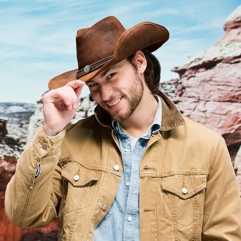 Leather Cowboy Hat Bands for Men Women Western/Fedora/Panama Hat Belts Cowgirl Hatbands with Silver Buckle Cowboy Supply Hand Made Replacement in Saudi Arabia