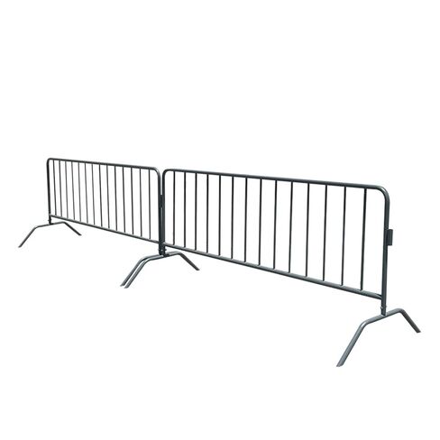 Sandbaggy Metal 8.5 ft Crowd Control Barricades - Interlocking Barriers - Removable Bridge Feet - Portable Temporary Fence, Rust Resistant Steel (4, 8.5 ft x 40 in (W x H)) in Kuwait