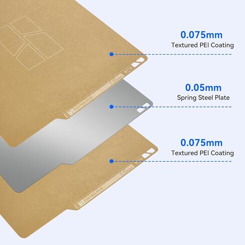 مختبر من الخيزران الأصلي مزدوج الوجه من الوجه PEI Plate لـ Bambu Lab X1C/X1/X1E/P1P/P1S/A1 3D الطابعة in Kuwait