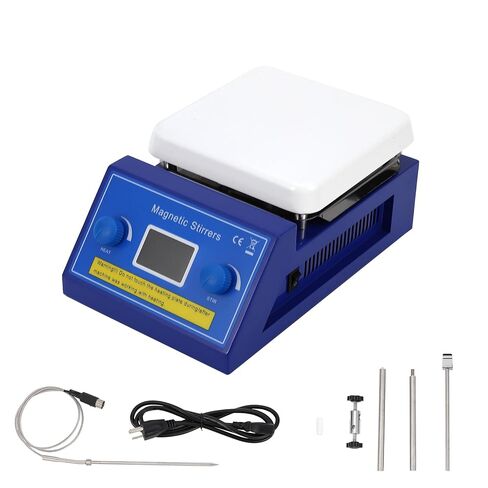 300°C/572°F Digital Hotplate Magnetic Stirrer, 6.69 Inch Hotplate Ceramic Coated Work Plate, 200-2000rpm, Led Panel, Temperature Control & Speed Adjust, 5L Lab Stirrers Hotplate in Kuwait
