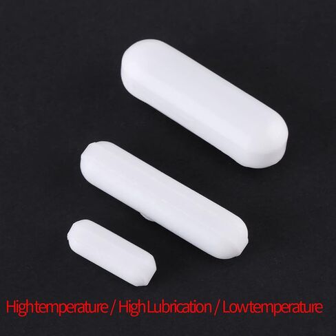 قضبان ضجة مغناطيسية 5pcs PTFE ، قضبان التحريك المختبرية من النوع C مقاومة درجات الحرارة العالية (250 ℃) مع درجة حرارة منخفضة -196 ℃ ، 7 × 30 مم 9 × 30 مم لخلاط المختبر ، لوحة محرك مغناطيسي in Kuwait